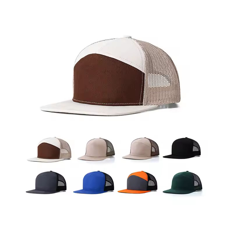 What is the return and exchange policy for Blank Mesh 7 Panels Trucker Cap?